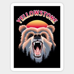 Grizzly Bear Face - Yellowstone Wildlife Sticker